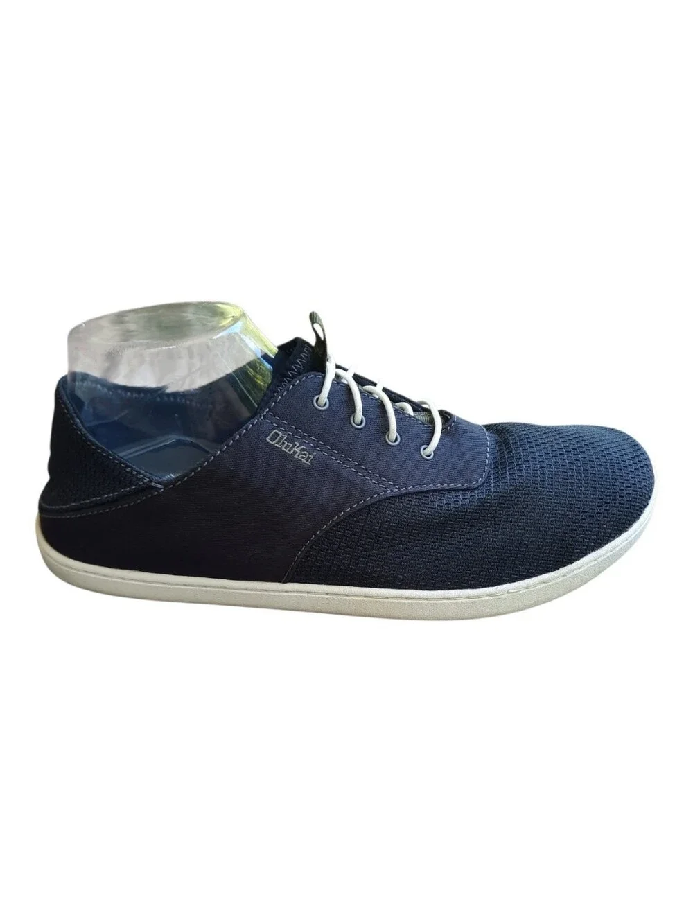 OluKai Nohea Moku Mood Indigo Blue Casual Drop-In-Heel Mesh Boat Shoes Size 9.5